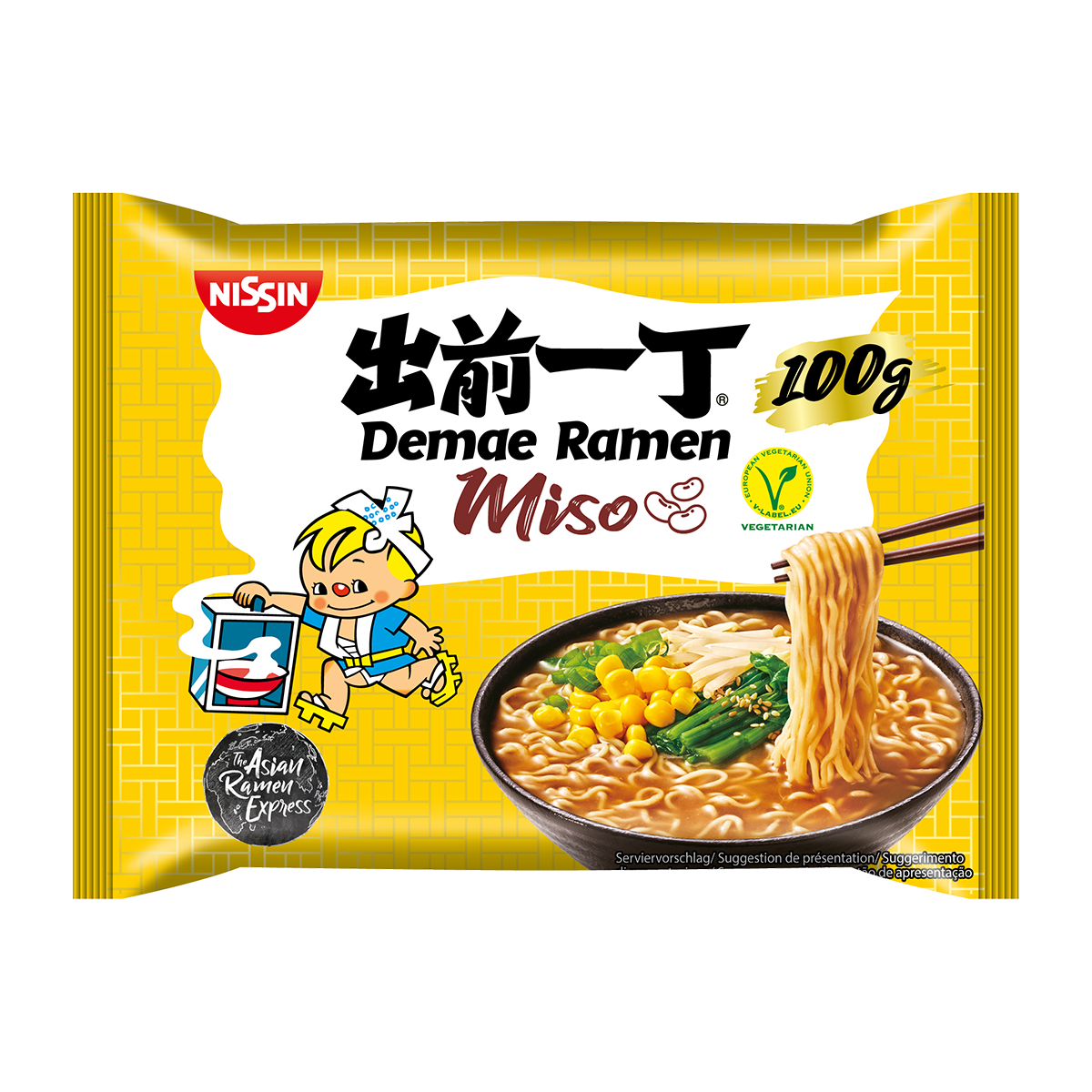 CASE of Nissin Demae Ramen Miso Noodles - 30 x 100g