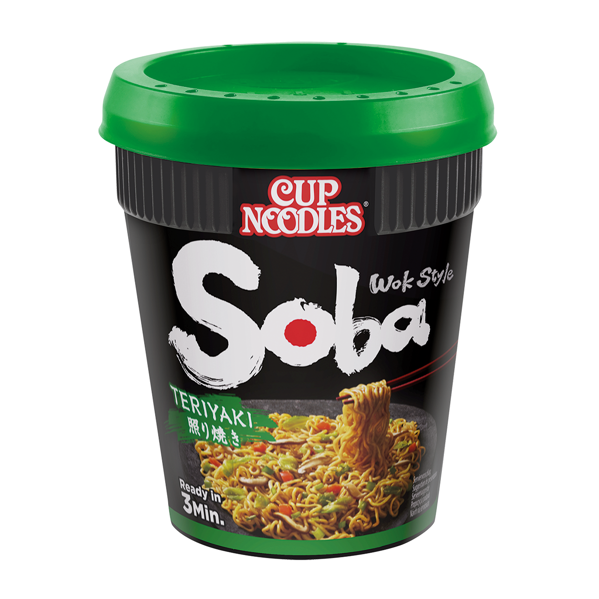 CASE of Nissin Soba Teriyaki Cup Noodles - 8 x 90g