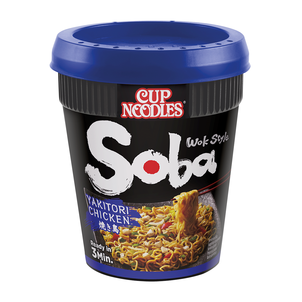 CASE of Nissin Soba Chicken Yakitori Cup Noodles - 8 x 89g