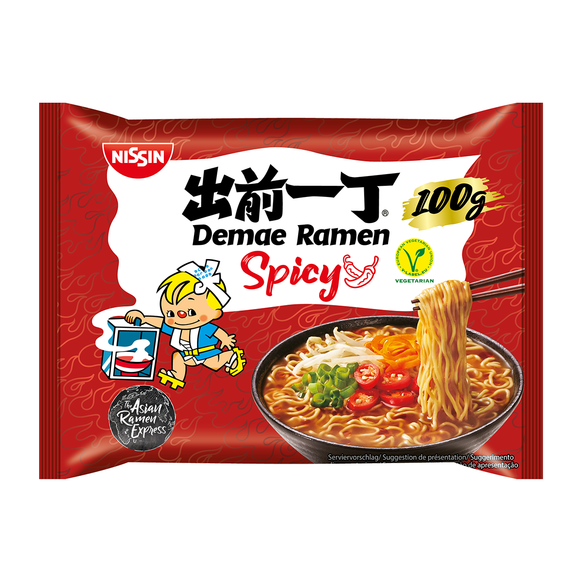 Nissin Demae Ramen Spicy Noodles - 1 x 100g