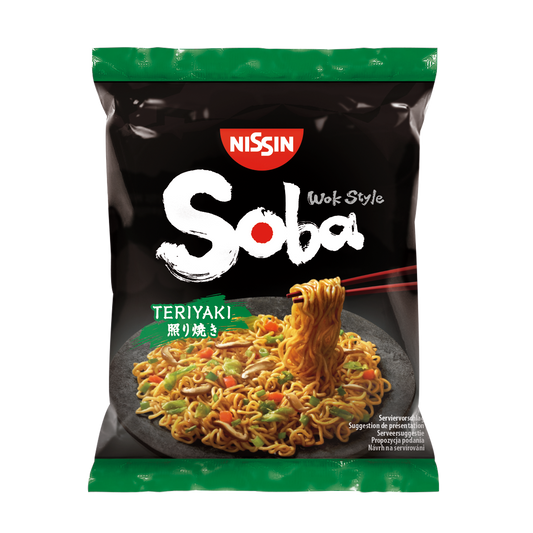 CASE of Nissin Soba Teriyaki Bag Noodles - 9 x 110g