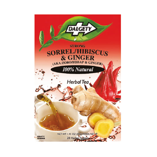 Sorrel, Hibiscus & Ginger Herbal Tea - 18 Teabags - 1 x 45g