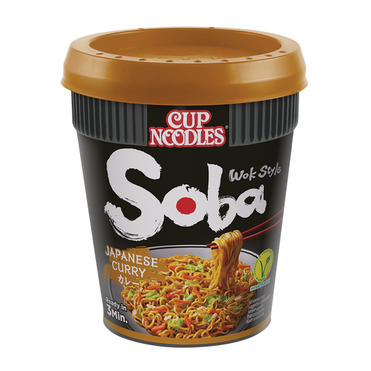 CASE of Nissin Soba Japanese Curry Cup Noodles - 8 x 90g