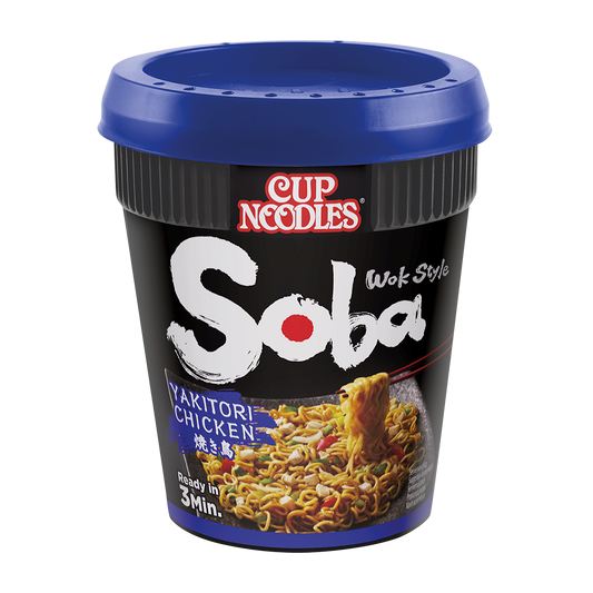 CASE of Nissin Soba Chicken Yakitori Cup Noodles - 8 x 89g